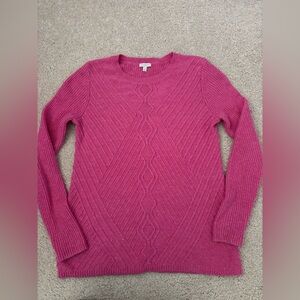 Women’s Talbots outlet Pink Knit Sweater Cotton Blend size small